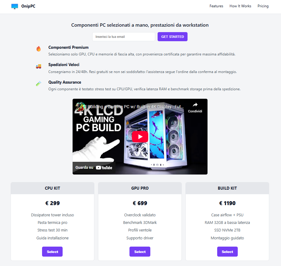 Anteprima Product Landing